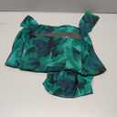 REORIA Women's Spring Mesh Sheer Long Sleeve Wedding Guest Dress Sexy Floral Bodycon Maxi Long Dresses (Medium, Green Bio Tech Floral)