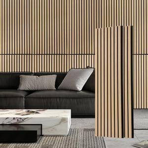 FORTUNO 2 Pcs Wood Panels for Wall and Ceiling - Decorative Fluted Slat Wall Paneling, Sound Absorbing Acoustic Panels for Studio, Living Room, 47.2"11.8", White Oak : Musical Instruments