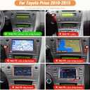 8 Core 4+64G Car Stereo for Toyota Prius 2010-2015 Without J.B.L | Android 13 9 inch IPS Touchscreen Prius Car Radio Wireless Carplay Android Auto Bluetooth GPS WIFI SWC FM+Backup Camera