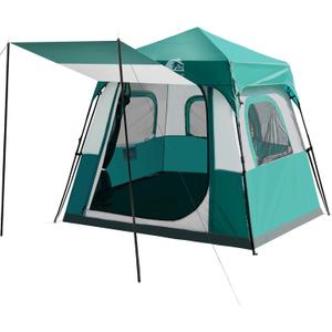 Hewolf Instant Tent for 4-6 Person Camping, Waterproof Easy Pop Up Tent Sets Up in 60 Seconds for Family Outdoor Hiking & Backpacking with Carry Bag