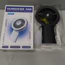 Otlonpe Handheld Misting Fan Portable, Small Personal Hand Held Rechargeable Mist Fan Water Spray, 4000mAh Battery Operated Hand Mister Fans 3-Speed, 4-15 Hrs Runtime for Travel Home Office Outdoor (Black)