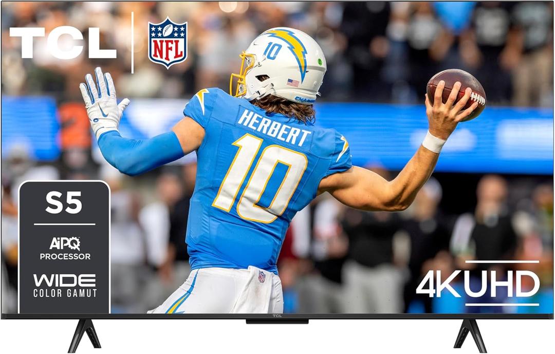 TCL 43-Inch Class S5 4K UHD LED Smart TV with Google TV (43S551G, 2024 Model), Google Assistant Built-in with Voice Remote, Compatible with Alexa, Streaming Television