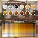 Hupeyna Wood Furniture Repair Kit, 12 Colors Wood Repair Kit, Wood Touch up Fillers, Repair Scratch, Cracks, Discoloration for Wooden Cabinet, Floor, Door, Table Surfaces Wood Filler Paint