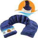 SunnyBay Microwave Heating Pad, Microwavable Heated Neck and Shoulder Wrap with Extra Coverage for Upper Back Pain Relief, Odorless Weighted Dual Purpose Cape for Moist Hot or Cold Therapy, Blue