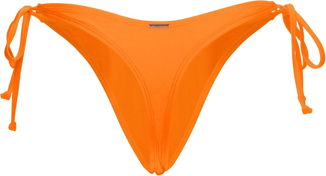 RELLECIGA Women's Thong Bikini Bottom (Medium, Orange)
