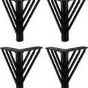 Osring 8 Inch Furniture Leg Black Triangle Shaped Hairpin Furniture Table Feet 4pcs, Heavy Duty Metal Coffee Table Legs for Sofa Dresser Cabinet