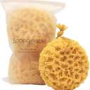 Spongentle Deep Cleansing Body Loofah Sponge, Natural Colors, for Bath and Shower, Multiple Textures for Gentle and Deep Exfoliation, Generous and Rich Lather, (Pack of 3)