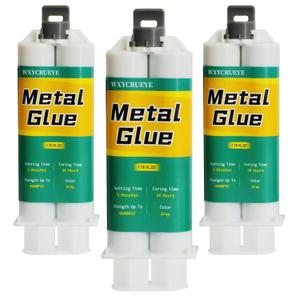 2 x Metal Repair Glue, Muffler Repair kit, Epoxy Adhesive, Liquid Weld for Metal, for Stainless Steel, Plastics, Aluminum, Welding Metals to Metals Glue, high StrengthHeat and Water