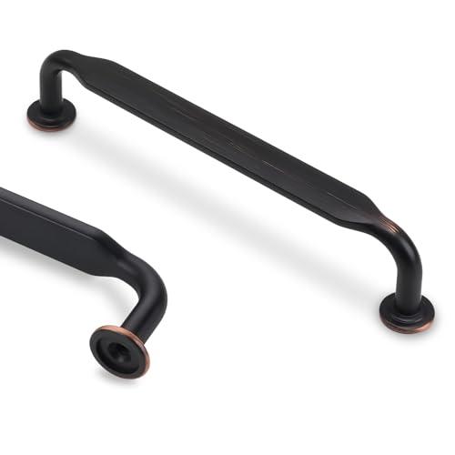 KOMOTIA 10 Pack 5 Inch Cabinet Pulls Oil Rubbed Bronze Kitchen Cabinet Handles Zinc Alloy Drawer Pulls Solid Cabinet Hardware