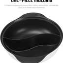 Hot Pot with Divider for Induction Cooker Dual Sided Soup Cookware Two-flavor Chinese Shabu Shabu Pot for Home Party Family Gathering, 4.5 Quart (White)