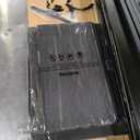 CONCETTA 55 inch TV Stand Dresser, 8 Fabric Drawers Storage Organizer for Bedroom Living Room, LED & Charging Station, Wood Black