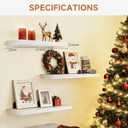 Easy Install Floating Shelves, 15.7 Inch Wall Mounted Wooden Shelf, Small Hanging Shelf for Home Decor, Books and Storage, Organizer for Bedroom, Bathroom, Kitchen, Set of 3, Vintage Brown
