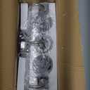 3 Lights Vanity Light Fixture, Brushed Nickel Bathroom Wall Sconces, Modern Wall Light with Clear Glass Shade, Farmhouse Wall Mount Porch Wall Lamp for Mirror, Kitchen, Living Room, Workshop