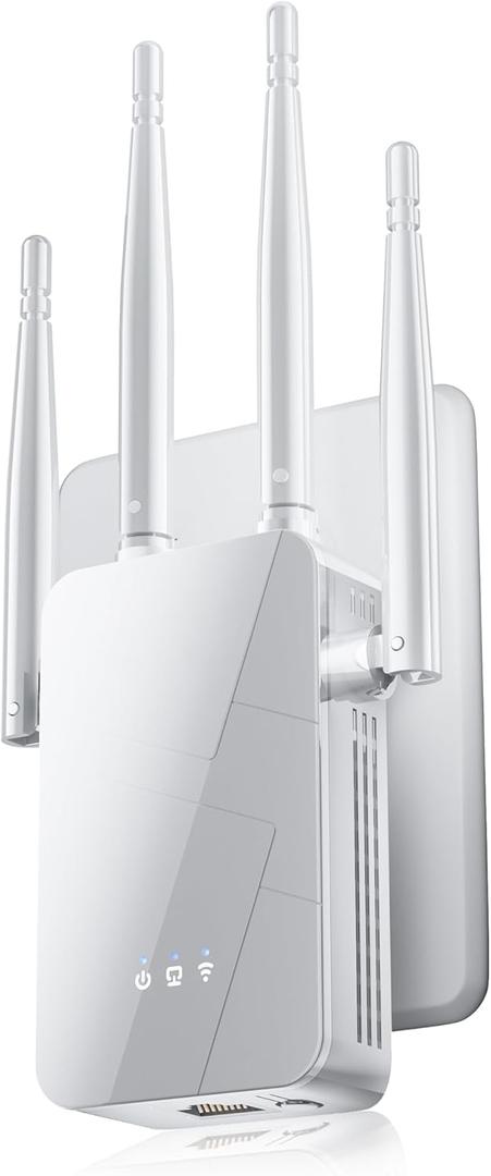 2026 WiFi Extender Signal Booster - up to 10000 sq.ft Coverage, Wireless Booster - Long Range Internet Repeater, WiFi Booster and Signal Amplifier w/Ethernet Port, 1-Tap Setup
