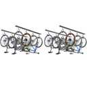 LXVOOEE Bike Ceiling Mount for Garage with 12Pcs Adjustable Rubber Coated Hooks, Ceiling Bike Hangers for Garage Bike Rack Indoor Bicyle Storage Rack, Holds Up to 1056lbs, 6-12 Bikes