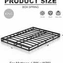 OSASET King Box Spring, 4 Inch Metal King Size Box Spring Only, Heavy Duty Metal Frame Mattress Foundation Support for 3000lbs, Easy Assembly, Noise Free, Non Slip