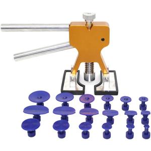 19pcs Auto Body Paintless Dent Removal Repair Tool Kits Glue Puller Smile Dent Lifter with Pro Glue Puller Tabs