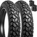 2-PCS 20" Heavy Duty Fat E-Bike Tires 20 x 4.0/ 102-406 and 2-PCS Heavy Duty Bike Tubes 20x4.0 Scharder Valve Compatible with 20x4.0 E-Bike All-Terrain Directional Tread Bicycle Tires and Tubes (Y-021)