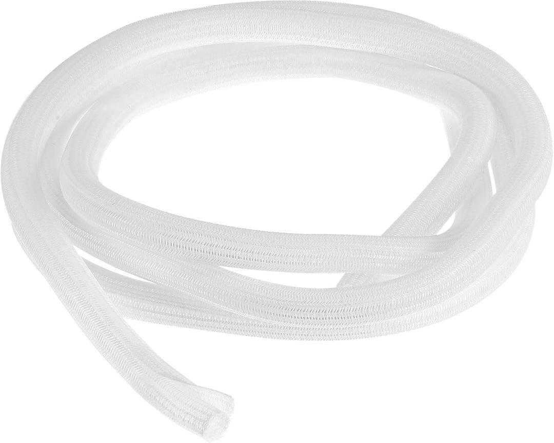 uxcell 10 Ft - 3/4 Inch Split Sleeving, Braided Cable Sleeving, PET Cable Management Wire Sleeve Cord Protector, Wire Wrap Loom Tube for Office Home Devices, White