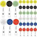 36 Pcs CNA Week Appreciation Gifts May You Be Proud of The Difference ID Badge Holder Reel with Clip Thank You Gifts for Coworker Teacher Staff Nurse Party Favors (Colorful)