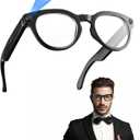 AI Smart Glasses with Camera, 1080P Video Recording, 8MP Camera Glasses, Real Time Translation & Voice Assistant, Open-Ear Bluetooth Audio for Vlogging, Travel and Meetings