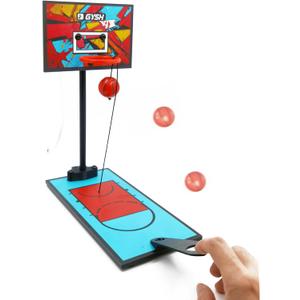 Desk Basketball Hoop,Office Mini Basketball Games,Desktop Toys,It is an Ideal Gift for Basketballer and Men's Lovers (Desk Basketball) (BLUE/RED)