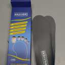 Plantar Fasciitis Feet Insoles Arch Supports Orthotics Inserts Relieve Flat Feet, High Arch (Mens 10-10 1/2 | Womens 12-12 1/2) (Gray)