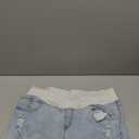Foucome Women's Maternity Ripped Jean Shorts Summer Distressed Denim Shorts (Large, A01 Light Blue)