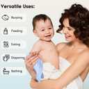 Muslin Baby Washcloths 6 Pack, 100% Cotton Wash Cloths for Babies, Large 12''X12'' Burp Cloths Absorbent and Soft for Newborn Infants Kids Boys Girls - Multicolor