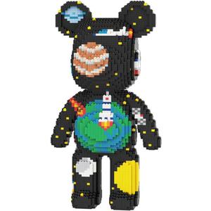 PIANTION Animal Space Travel Bear Micro Building Blocks Set(6000PCS XQ012) 16.9in High Series,Gifts Suitable for Adults