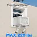 Window AC Bracket, Heavy Duty Window Air Conditioner Support Brackets with 2 Arms, A/C Holder for 5000 Btu to 24000 Btu Outdoor AC Window Units, Max 220 Lb Capacity