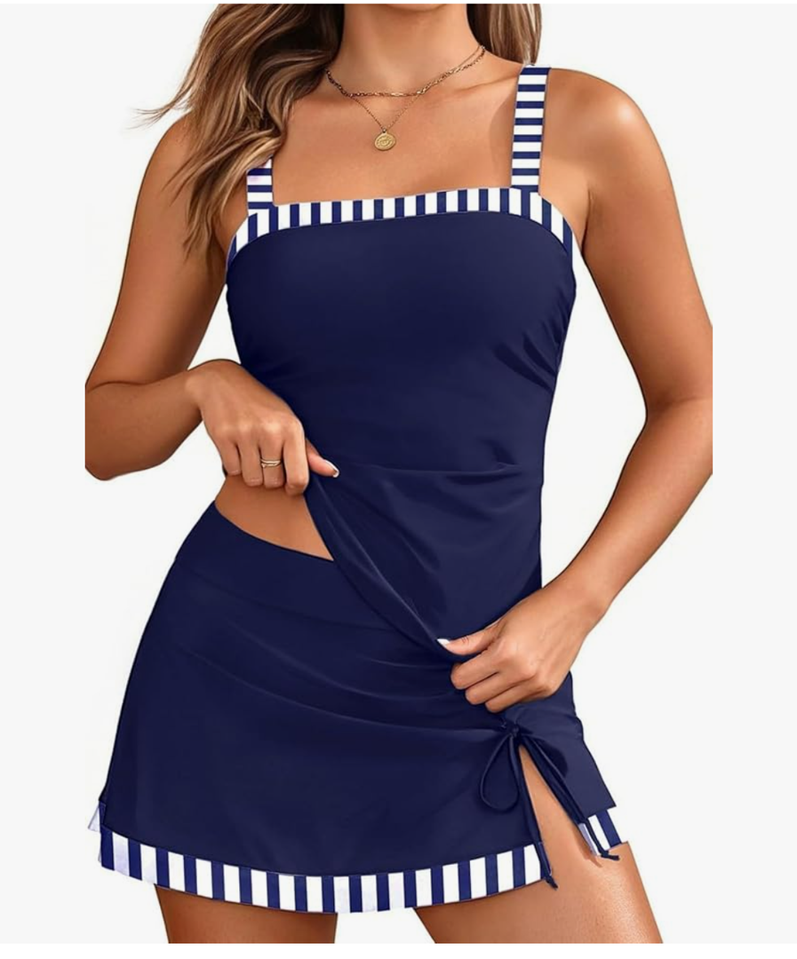 Tempt Me Women Tankini Swimsuits with Skirt - Two Piece Swimsuit Tummy Control Bathing Suits 2025 Swimwear XL