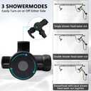 Tandem Shower Head, Dual Shower Heads for Two People & Handheld Head, Triple Shower Head High Pressure System,Adjustable Double Shower Heads