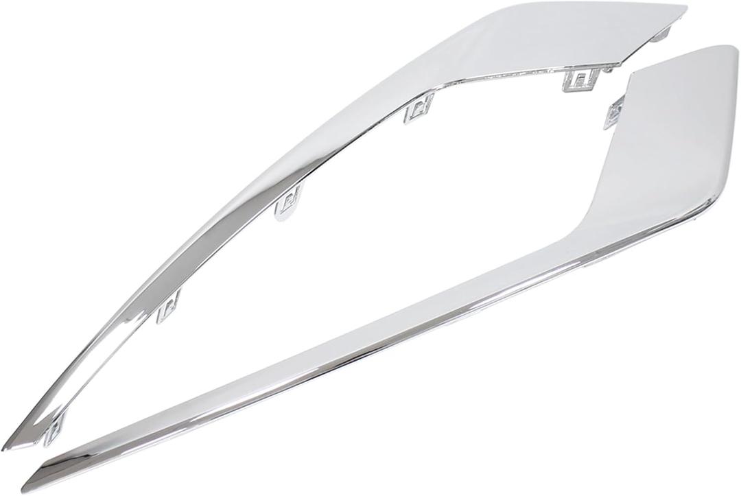 ApplianPar Front Left and Right Fog Light Lamp Bezel Trim for Ford Fusion Sedan 2017-2019 Chrome