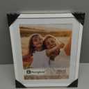 Hongkee 10x12 Picture Frame, Made of Solid Wood with Real Glass, Display Pictures 8x10 with Mat or 10 x 12 without Mat - Wall and Tabletop (White, 1 Pack)