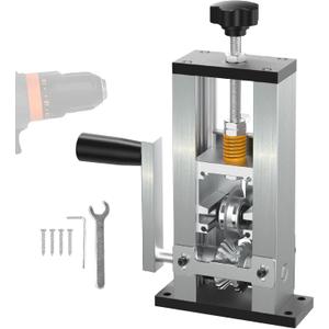 Manual or Drill Powered Wire Stripper Machine, Wire Stripping Machine for 1-25mm Scrap Wire, with Hand Crank, Copper Wire Stripper for Scrap Copper Recycling