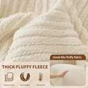 Couch Covers for Dogs, Sofa Covers for 3 Cushion Couch, Plush Couch Blanket Cover Sectional Washable, Sofa Slipcover Protector, Slip Covers for Sofas High Weight Warm, Striped Cream, 71" 118"