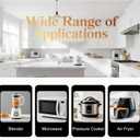 Appliance Casters - Furniture Sliders & Appliance Rollers for Kitchen, Coffee Machine, Blender, Oven Countertop Sliding (Black, 16pcs)