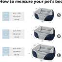 INVENHO Small Dog Bed Rectangle Washable Orthopedic Soft Calming Sleeping Durable Pet Cuddler with Anti-Slip Bottom