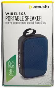Acoustix Wireless Portable Speaker High Performance Driver With Full Range Sound Blue