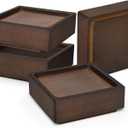 Sopicoz Wood Bed Risers, Heavy Duty Wood Blocks, 1 inch Stackable to 2 inch 3 inch 4 inch High, Furniture Risers for Couch Sofa Cabinet Ottoman End Table (4 pcs Square)