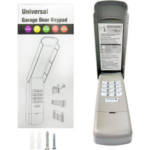 Universal Garage Door Opener Keypad for Liftmaster Chamberlain Craftsman Wayne Dalton Openers Produced Since 1993, Wireless Keypad Keyless Entry, Replaces 877/878MAX 377/977/877/66LM, Safe Security