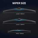 Front and Rear Windshield Wiper Blades, 3 Pcs Front and Back Windshield Wipers Blades Replacement for Benz GLE 2020-2025, Car Window Wiper Blades for AMG GLE 53 63S 350 450 4MATIC