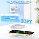 10FT Magnetic Wireless Charger,15W Fast Apple Mag-Safe Charger for iPhone 17/16/15 PD with USBC Apple Fast Charging Block 10Foot Quick Charge for iPhone 17/17 Air/17 16 15 Pro/Pro Max/14/13/12/AirPods