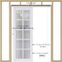 5FT/60in Pocket Doors Hardware Kits,Commercial Grade,Aluminum Box Rail Kit, Slide Door Hardware, Smoothly Quietly,Easy Install,No Door (56.5in Track Kit for 23"~30" Wide Single Door)