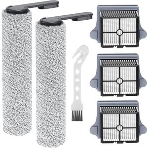 S7 PRO Brush Roller (for Version 1 - FW200300US) and HEPA Filter Set Compatible with Tineco Floor ONE One S7 PRO Cordless Wet Dry Vacuum Cleaner, 2+3 Pack (NOT FIT Version 2 - FW221100US)
