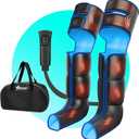 Leg Massager with 3 Level Heat, Air Compression Massager, 6 Modes & 3 Intensities for Foot, Calf & Thigh Muscles Relaxation