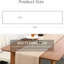 Tosewever Decorative Hemstitch Linen Table Runner Farmhouse Style Tabletop Collection Handcrafted Table Runners for Everyday Dining Wedding Party Holiday Home Decor (14 x 72 Inches, Light Coffee)