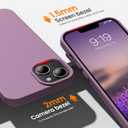 OuXul for iPhone 14 Case, iPhone 13 Case Shockproof Liquid Silicone Protective Phone Case with Soft Anti-Scratch Microfiber Lining Ultra Slim Drop Protection Phone Cover 6.1 inch(Orchid)