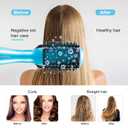 Beautimeter Blow Dryer Brush, Hot Air Brush One Step Hair Dryer and Styler Volumizer, 4 in 1 Negative Ionic Hair Styler with Oval Barrel for Smooth, Frizz-Free Hair Types, Blue & Black